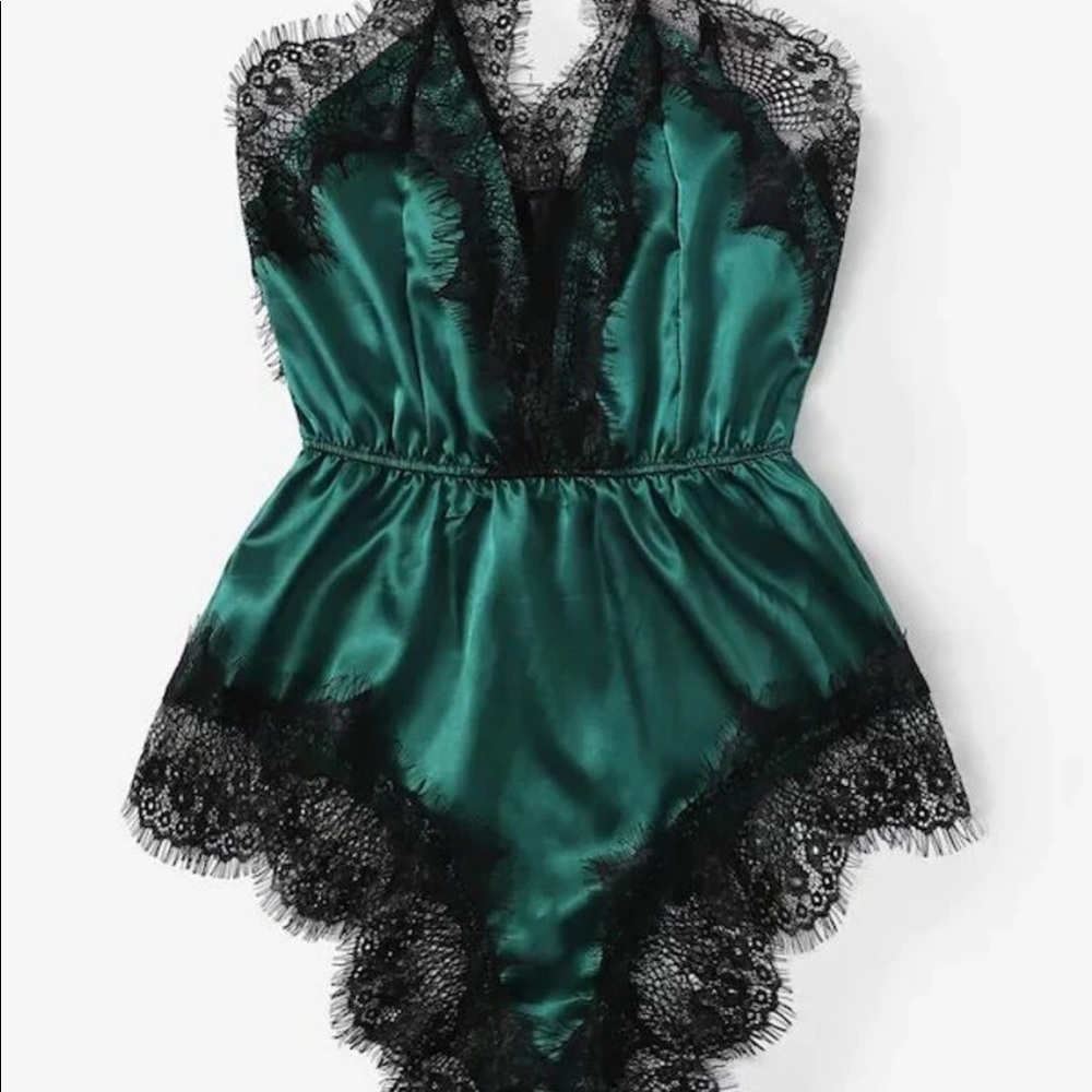 Green and black lace lingerie! NEVER BEEN WORN